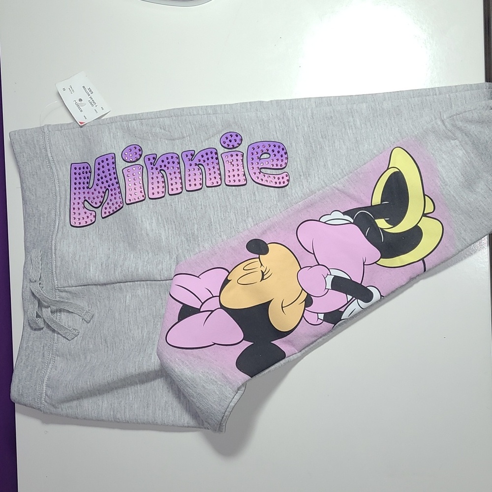 KIDS DISNEY MINNIE MOUSE GREY SWEATPANTS  S-6/6X